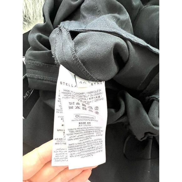 Stella McCartney NICOLE WOOL Zipper Fly Jogger Pants Black Size IT46 (L/US10) - Picture 12 of 12